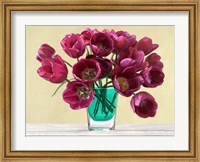 Red Tulips in a Glass Vase Fine Art Print