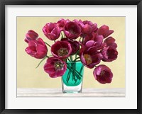 Red Tulips in a Glass Vase Fine Art Print