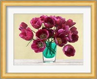 Red Tulips in a Glass Vase Fine Art Print