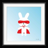 Rabbit Super Hero Framed Print