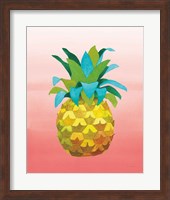 Island Time Pineapples VI Coral Fine Art Print