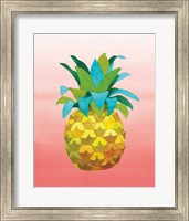 Island Time Pineapples VI Coral Fine Art Print