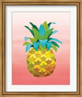 Island Time Pineapples VI Coral Fine Art Print