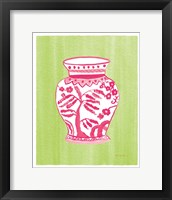 Chinoiserie IV Pink Watercolor Framed Print