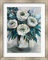 White Roses Bouquet Fine Art Print