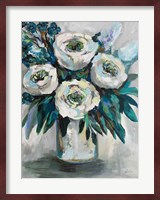 White Roses Bouquet Fine Art Print