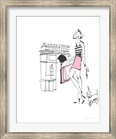 French Chic II Pink on White No Words Fine Art Print