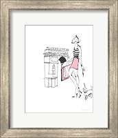 French Chic II Pink on White No Words Fine Art Print