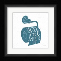 Turkish Tile Bathroom Puns VI Framed Print