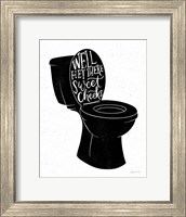 Bathroom Puns IV Black Fine Art Print