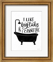 Bathroom Puns II Black Fine Art Print