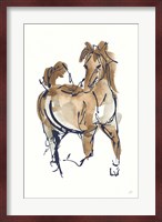 Sketchy Horse V Navy Fine Art Print