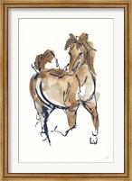 Sketchy Horse V Navy Fine Art Print