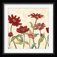 Red Gold Beauties III Crop Framed Print