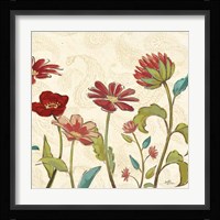 Red Gold Beauties II Crop Framed Print