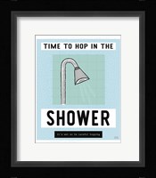 Shower Hopping Framed Print