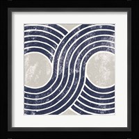 Over the Rainbow II Navy Gray Framed Print