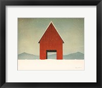 Red Barn Winter Fine Art Print