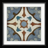 Old World Tile VII Framed Print