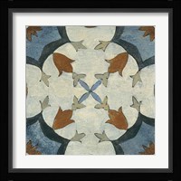 Old World Tile V Framed Print