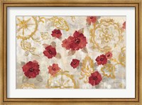 Elegant Fresco Red Gold Fine Art Print