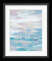 Blue Waves Crop Framed Print