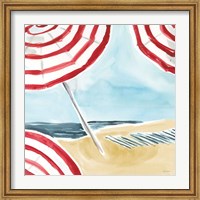 Stripes on the Beach I Fine Art Print