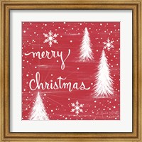 Merry Christmas Trees Fine Art Print