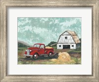 Red Truck at the Barn Fine Art Print