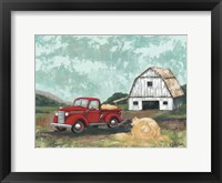 Red Truck at the Barn Fine Art Print