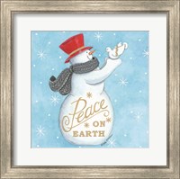 Peace on Earth Snowman Fine Art Print