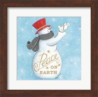 Peace on Earth Snowman Fine Art Print