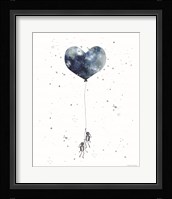 Heart on Balloon Framed Print