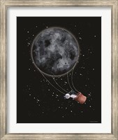 Moon Hot Air Balloon Fine Art Print