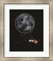Moon Hot Air Balloon Fine Art Print