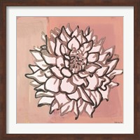 Pink and Gray Floral 1 Fine Art Print