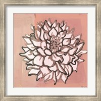 Pink and Gray Floral 1 Fine Art Print