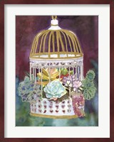 Succulent Bird House Fine Art Print