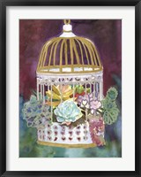 Succulent Bird House Fine Art Print