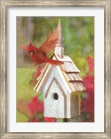 Cardinal Bird House Fine Art Print