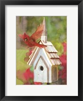 Cardinal Bird House Fine Art Print