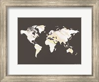 Marble Gold World Map Fine Art Print