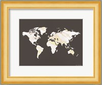 Marble Gold World Map Fine Art Print