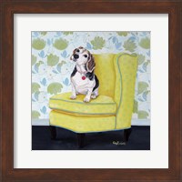 Beagle on Yellow Fine Art Print