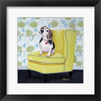 Beagle on Yellow Fine Art Print