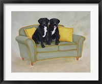 Labs on Green Fine Art Print