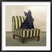 Scottie on Stripes Fine Art Print