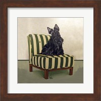 Scottie on Stripes Fine Art Print