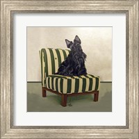 Scottie on Stripes Fine Art Print