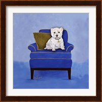 Westie on Blue Fine Art Print